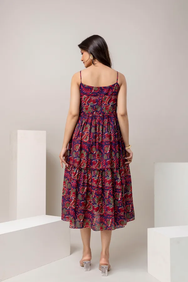 Red_And_Blue_Pure_Cotton_Premium_Midi_Dresses_For_Women