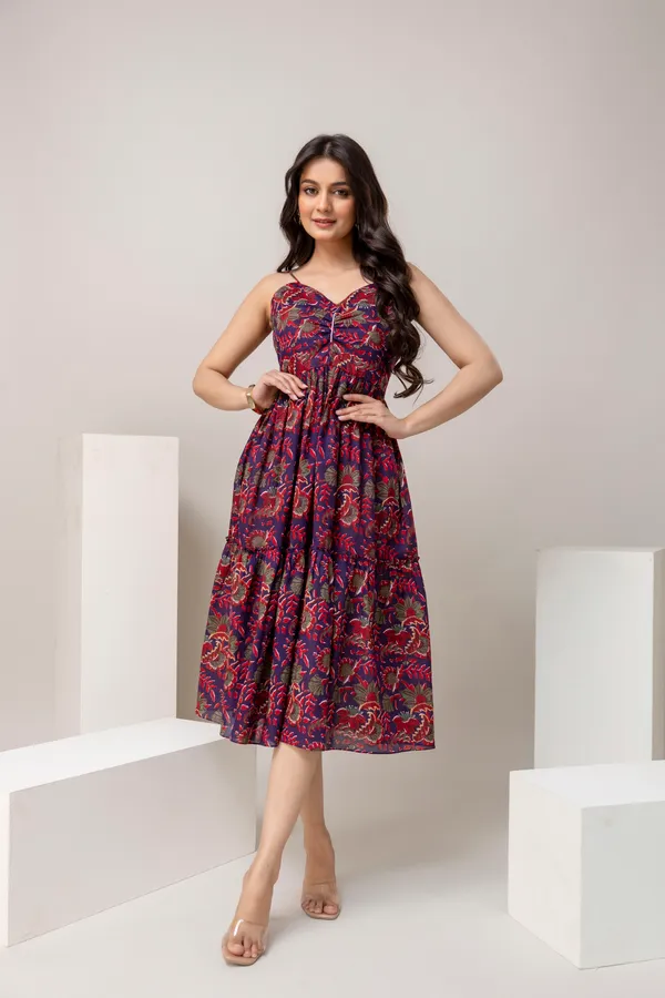 Red_And_Blue_Pure_Cotton_Premium_Midi_Dresses_For_Women