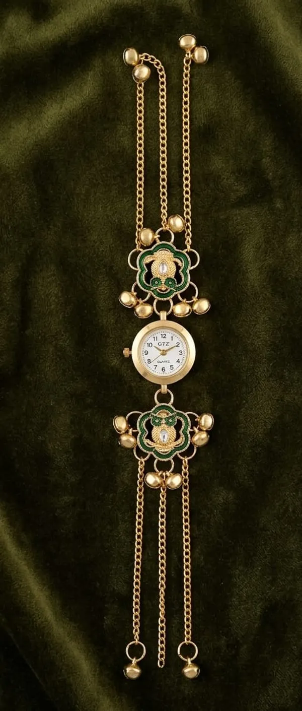 Gold_Tone_Green_Kashmiri_Watch_For_Women