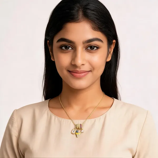 Gold_Tone_Multicharm_Pendant_Necklace_For_Women