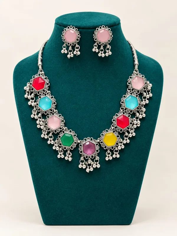 German_Oxidized__Necklace_&_Matching_Earrings_Set