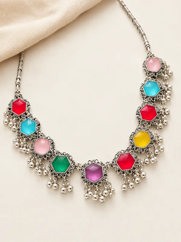 German_Oxidized__Necklace_&_Matching_Earrings_Set
