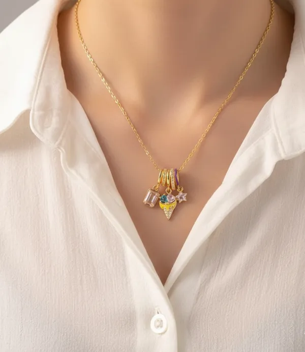 Gold_Tone_Multicharm_Pendant_Necklace_For_Women