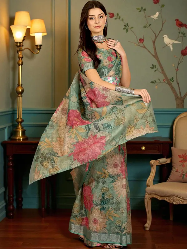Blooming_Garden_LINEN_Saree_|_PREMIUM_SARE