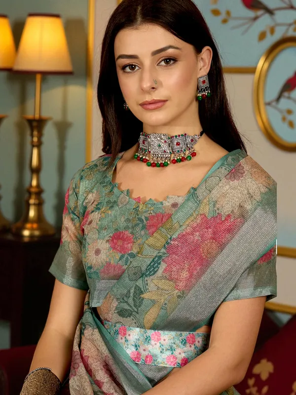 Blooming_Garden_LINEN_Saree_|_PREMIUM_SARE
