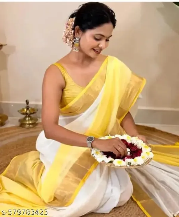 Golden_Sunshine_Pure_Linen_Cotton_Saree