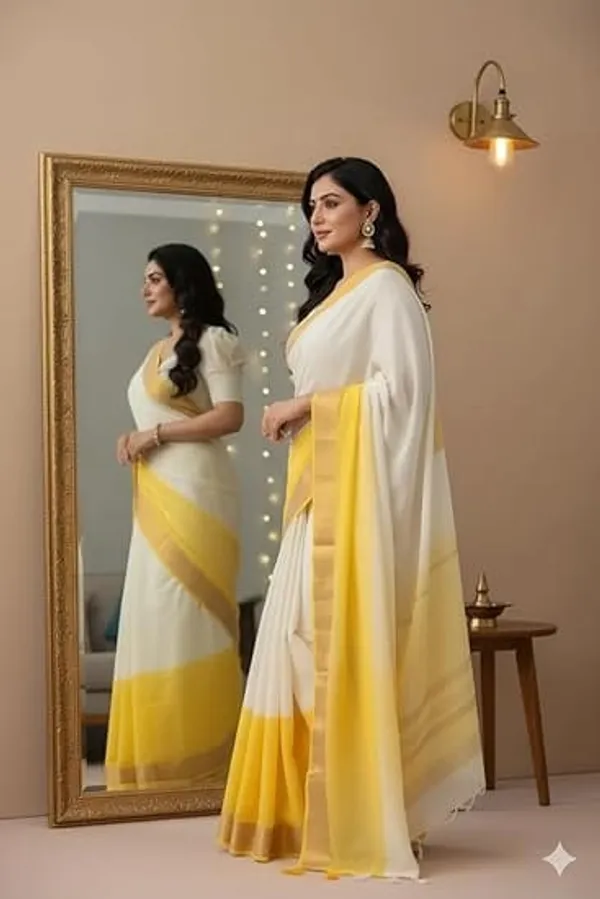 Golden_Sunshine_Pure_Linen_Cotton_Saree