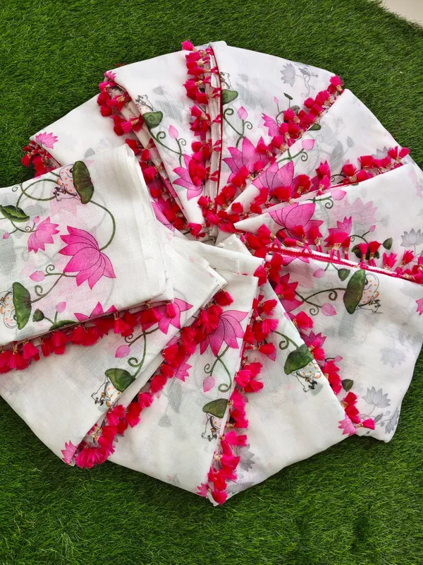 White_Luxury_Linen_With_Modern_Digital_Print_&_Classic_Craft_Saree_For_Women