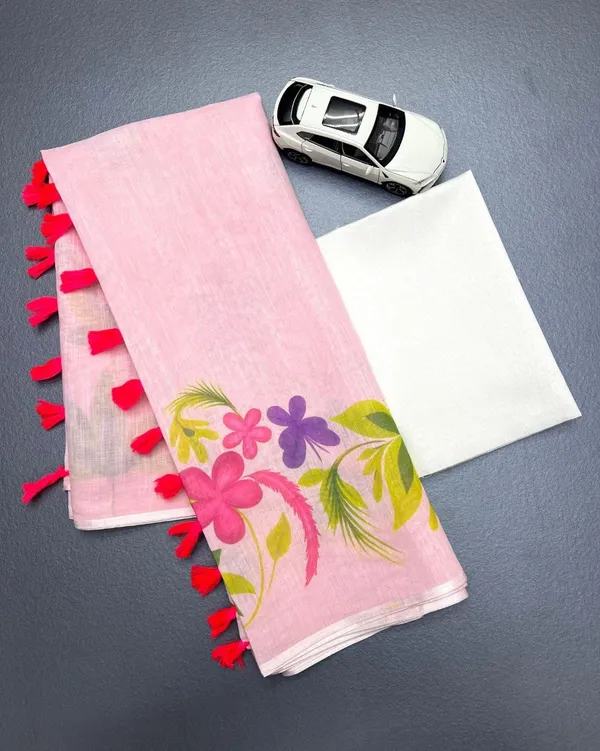 Pink_Premium_Linen_With_Contemporary_Print_Style_Saree_For_Women