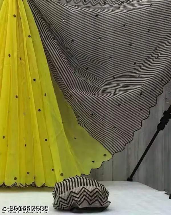 Pure_Linen_Cotton_Saree_For_Women_|_premium_|_Running_Blouse_Piece