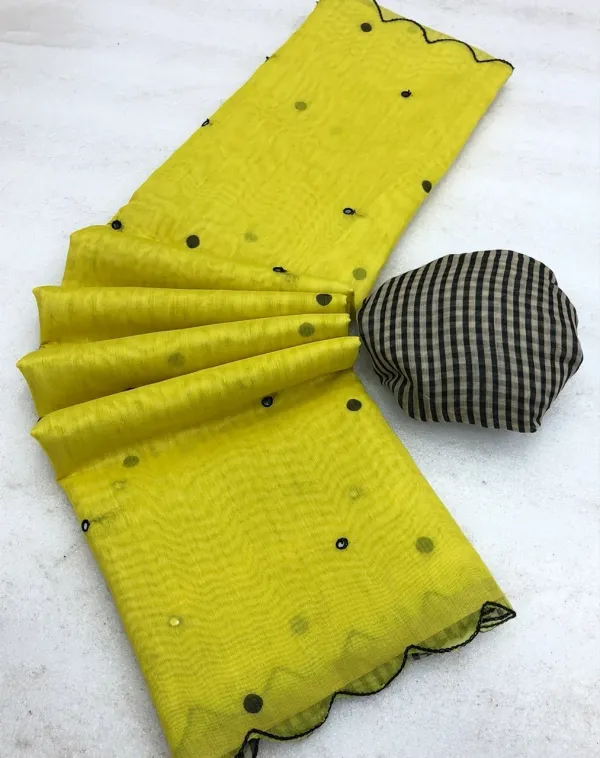 Pure_Linen_Cotton_Saree_For_Women_|_premium_|_Running_Blouse_Piece