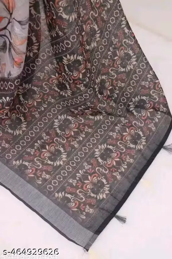 Silver_Grey_Floral_LINEN_Saree_for_Women_|_Elegant_Designer_Festive_&_Party_Wear_Saree