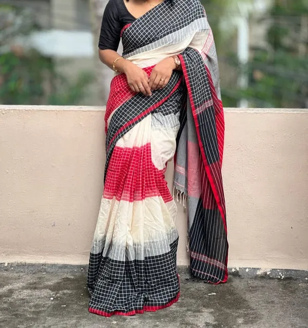 Traditional_Linen_Cotton_Saree_for_Women_|_Classic_Indian_Linen_Cotton_Saree