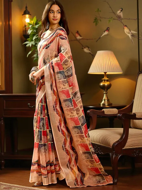 Vintage_Mosaic_LINEN_Saree