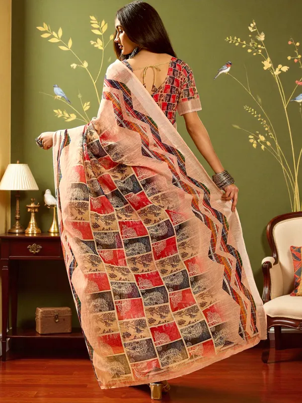 Vintage_Mosaic_LINEN_Saree