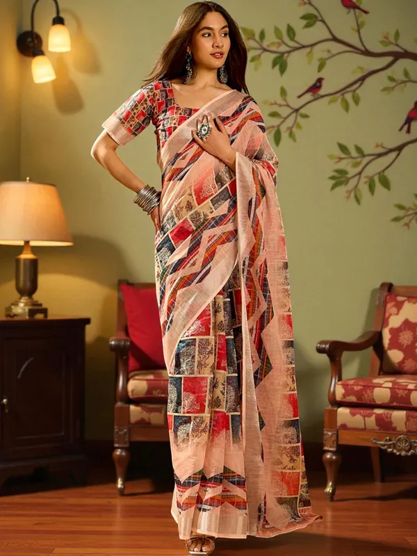 Vintage_Mosaic_LINEN_Saree
