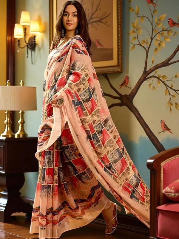 Vintage_Mosaic_LINEN_Saree
