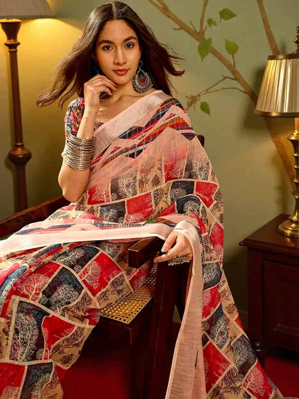 Vintage_Mosaic_LINEN_Saree