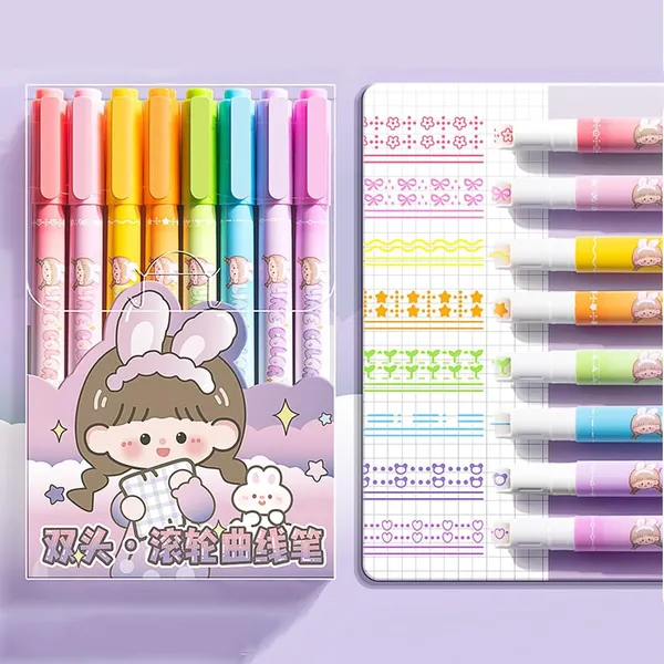 Multicolor_VBR_Outline_Border_Highlighter_Sketch_Pens_[Multi-Design_Roller_Pens_]_–_Pack_of_6_|_Smooth_Ink_Flow_for_Drawing,_DIY_Art,_Scrapbooking_&_Journaling_|_Kids_Stationery_Gift