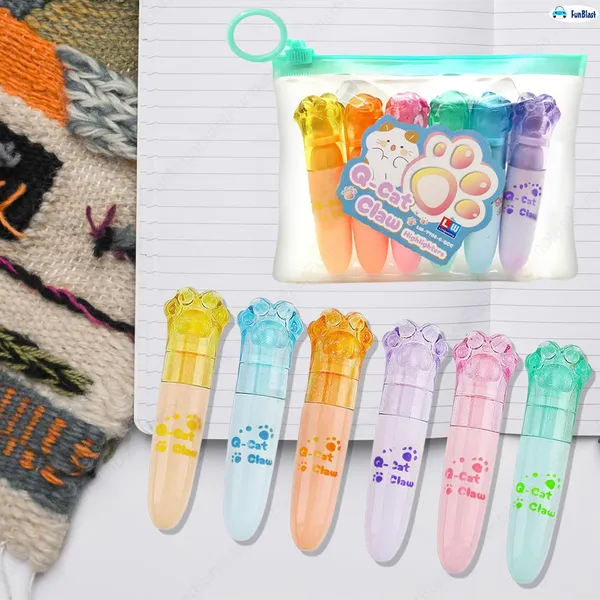 Cute_Kawaii_6_Colors_Highlighter_Pen_Set,_Aesthetic_Highlighters,_Chisel_Tip_Book_Marker,_Pastel_Colors_Chisel_Tip_Marker_Pens_-_Multicolor