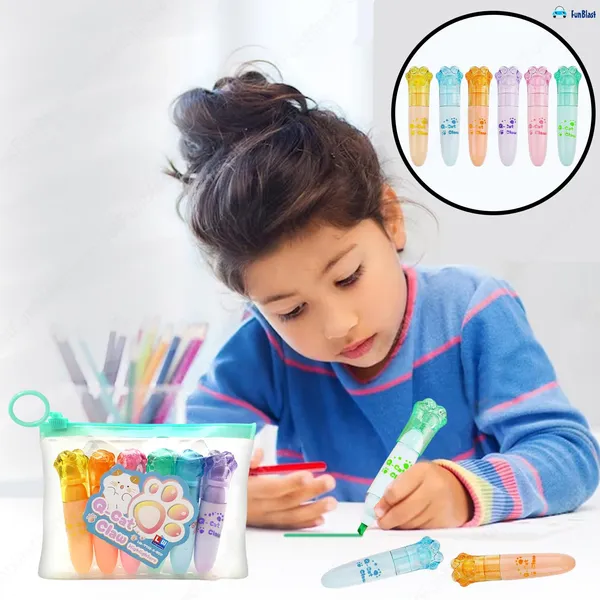 Cute_Kawaii_6_Colors_Highlighter_Pen_Set,_Aesthetic_Highlighters,_Chisel_Tip_Book_Marker,_Pastel_Colors_Chisel_Tip_Marker_Pens_-_Multicolor