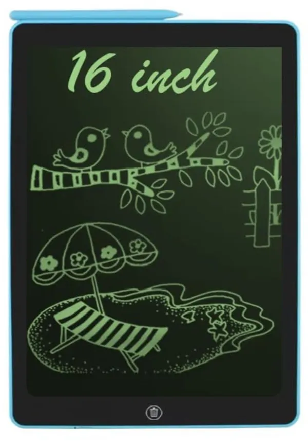 AS®_16-Inch_LCD_Writing_Tablet,_Digital_Drawing_Board_with_Stylus,_Black_Screen_with_Blue_Frame,_Reusable_Electronic_Writing_Pad_for_Kids,_Adults,_Study,_Office