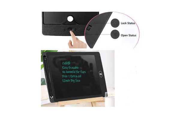 AS®_16-Inch_LCD_Writing_Tablet,_Digital_Drawing_Board_with_Stylus,_Black_Screen_with_Blue_Frame,_Reusable_Electronic_Writing_Pad_for_Kids,_Adults,_Study,_Office