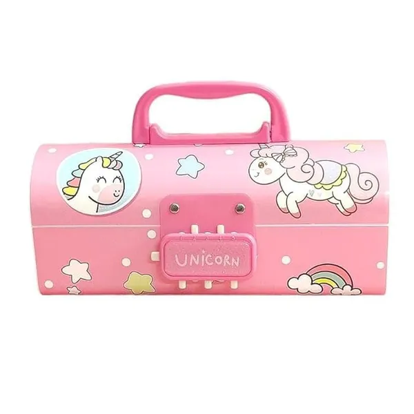 Double_Password_Lock_Cartoon_Pencil_Case_|_Multifunctional_Stationery_Organizer_Box_|_Suitcase_Shape_Pencil_Case_for_Boys_and_Girls_for_Birthday_Gift_(Pack_of_1)_(Unicorn)