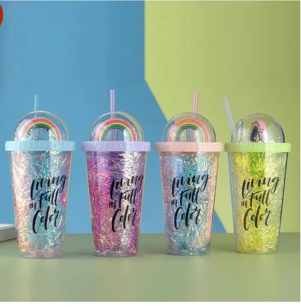 Rainbow_Glitter_Tumbler_with_Dome_Lid_&_Straw_|_Living_in_Full_Color_Led_Lighting_Cup_|_BPA-Free_Insulated_Kids_&_Girls_Tumbler_Fun_Gift_for_Teens_&_Women_|_450ml