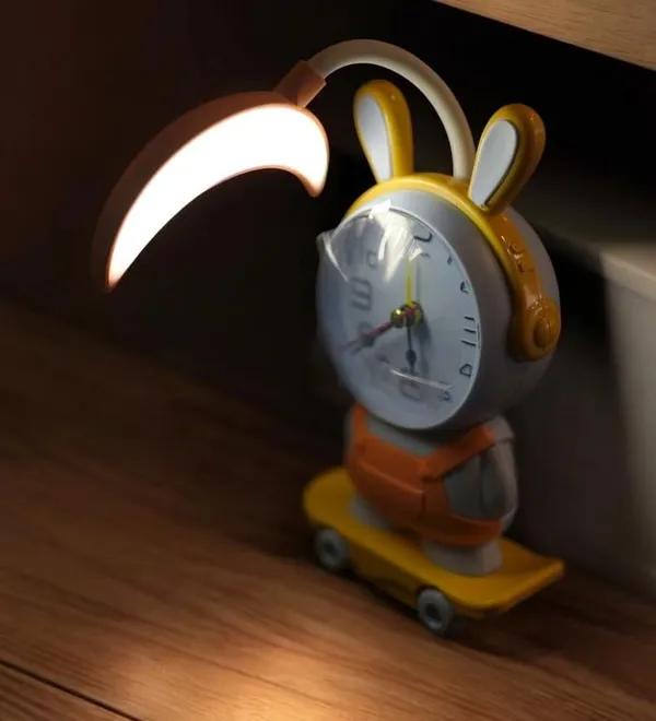 3-in-1_Bunny_Design_Desk_Clock_with_Moon_Lamp_and_Pencil_Sharpener,_Kids_Room_Decor,_Battery_Operated