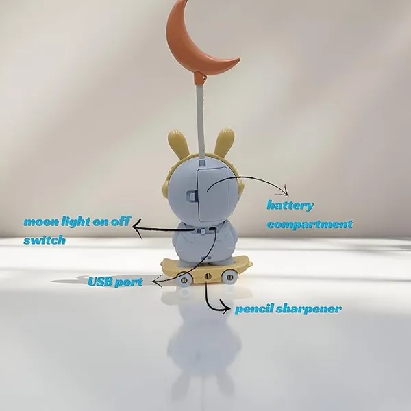3-in-1_Bunny_Design_Desk_Clock_with_Moon_Lamp_and_Pencil_Sharpener,_Kids_Room_Decor,_Battery_Operated