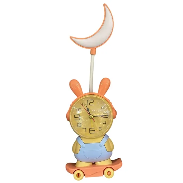 3-in-1_Bunny_Design_Desk_Clock_with_Moon_Lamp_and_Pencil_Sharpener,_Kids_Room_Decor,_Battery_Operated