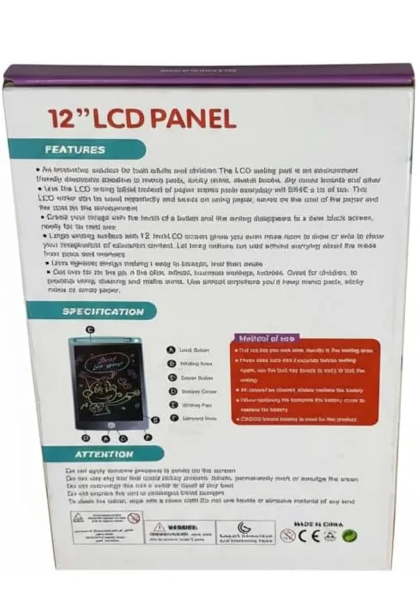 LCD_Writing_Tablet,_12_Inch_Digital_Drawing_Board,_Colorful_Electronic_Graphics_Tablet_with_Stylus,_Lock_Function,_Memo_Pad_for_(Kids_and_Adults)