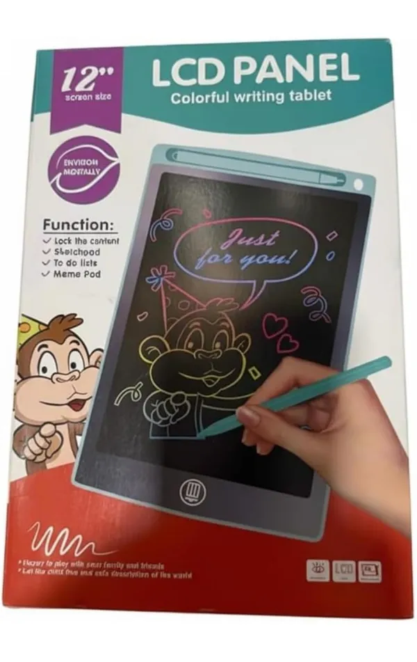 LCD_Writing_Tablet,_12_Inch_Digital_Drawing_Board,_Colorful_Electronic_Graphics_Tablet_with_Stylus,_Lock_Function,_Memo_Pad_for_(Kids_and_Adults)