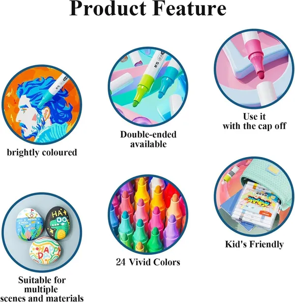 Corslet_12_Shades_Acrylic_Markers_Paint_Pens_Set_Markers_Ideal_for_Mandala_Art_Doodling_Drawing_Sketching,_Colouring_&_Shading_Pens_for_Painting