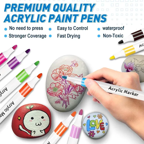 Corslet_12_Shades_Acrylic_Markers_Paint_Pens_Set_Markers_Ideal_for_Mandala_Art_Doodling_Drawing_Sketching,_Colouring_&_Shading_Pens_for_Painting