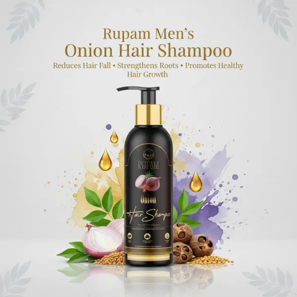 RUPAM_Men's_Onion_Hair_Shampoo_For_Revitalize_and_Strengthen_Hair_Infused_with_Natural_Ingredients_220ML
