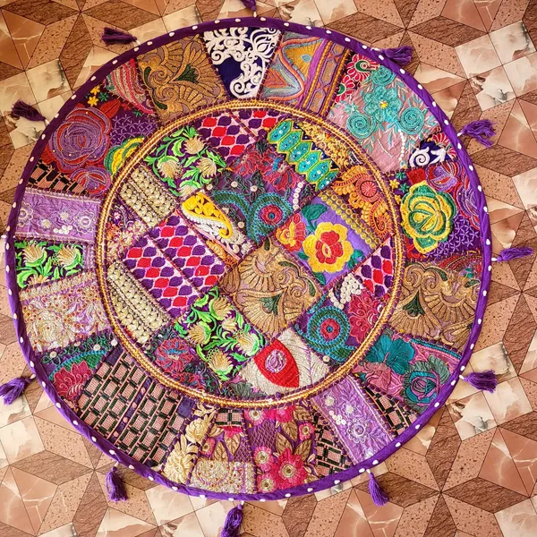 Multicolor_Round_Khambadia_Work_Cushion_Cover