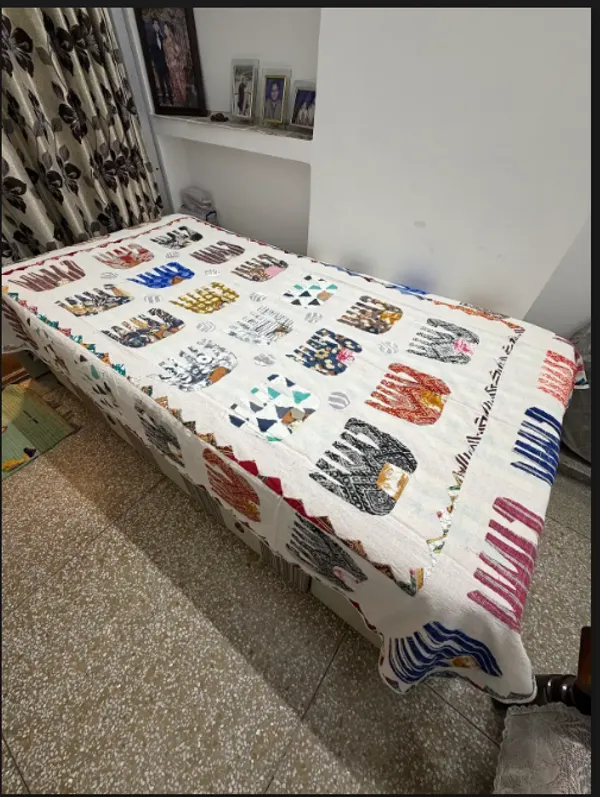 Hathi_Patter_Applique_double_Bedcover