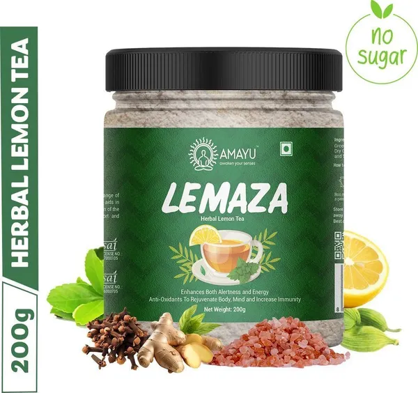 Herbal_Lemon_Green_Tea_Powder_With_Stevia_No_Added_Sugar_Lemon_Cardamom_Cloves_Ginger_Herbs_Spices_Tulsi_Assorted_Mason_Jar_200_G