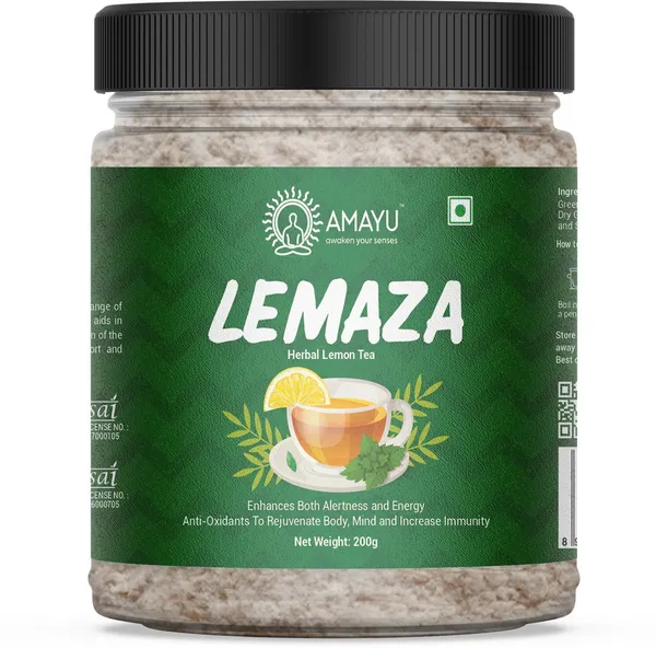 Herbal_Lemon_Green_Tea_Powder_With_Stevia_No_Added_Sugar_Lemon_Cardamom_Cloves_Ginger_Herbs_Spices_Tulsi_Assorted_Mason_Jar_200_G
