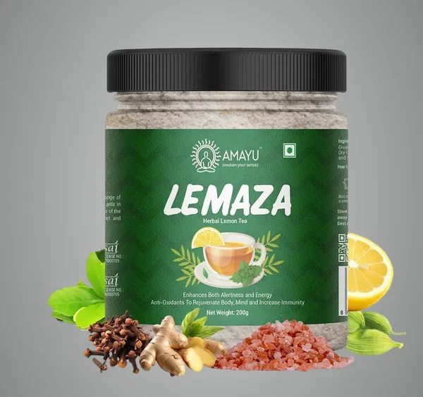 Herbal_Lemon_Green_Tea_Powder_With_Stevia_No_Added_Sugar_Lemon_Cardamom_Cloves_Ginger_Herbs_Spices_Tulsi_Assorted_Mason_Jar_200_G