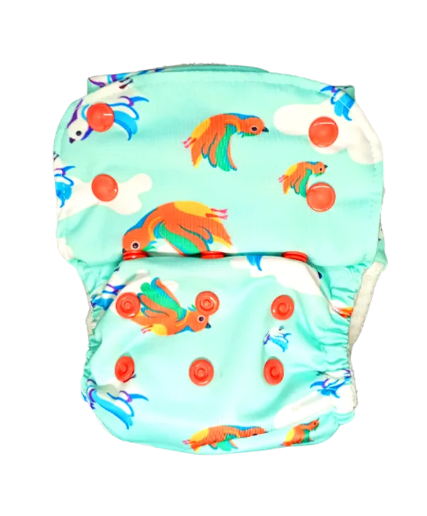Mint_Printed_Reusable_Cloth_Diaper_For_Babies_Wit_Prefold__Inserts_-_For_Daytime_And_Nighttime_For_4+_Hours_Of_Absorbency
