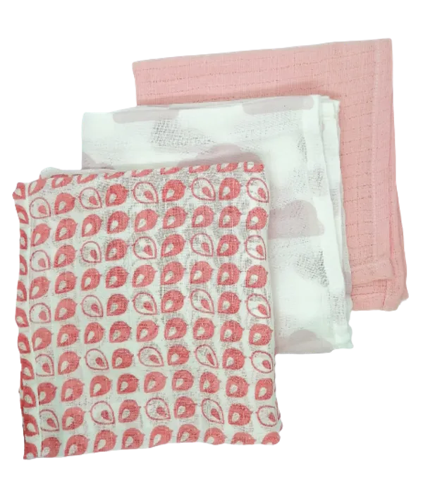 Pink_Printed_Baby_Swaddle_Wrap_Set_-_Set_Of_3_-_Pink_Combo_With_Clouds