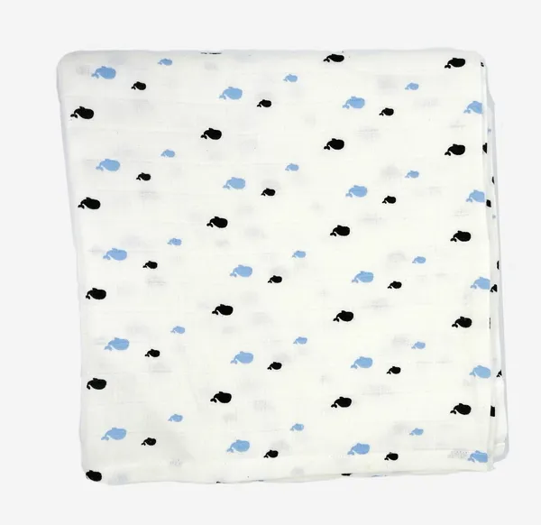 White_Printed_Stroller_Shade_-_110_X110_Cm_Whale_Swaddle