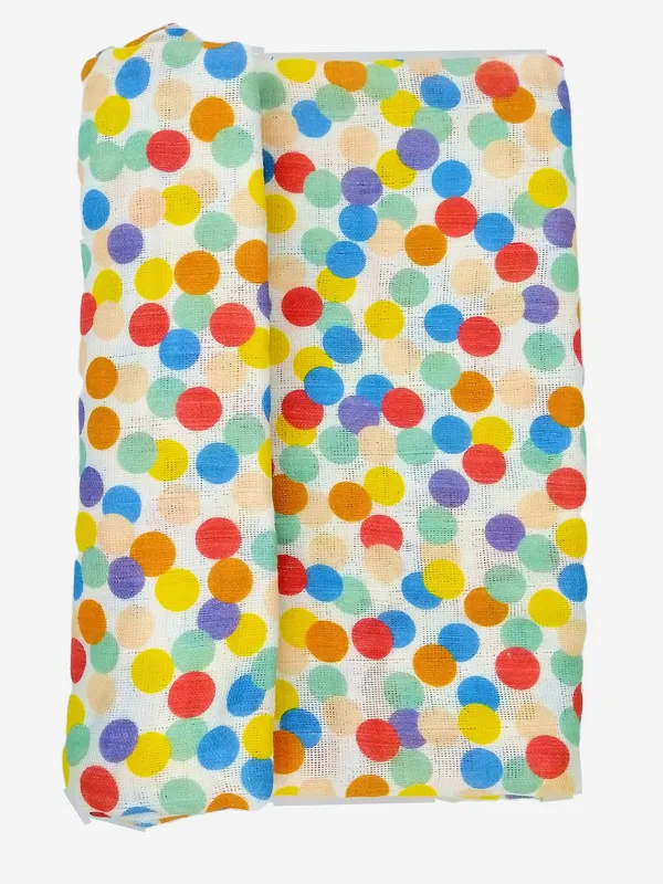 Printed_Cotton_Baby_Spread_And_Stroller_Shade_110X110_Polka_Dots_Swaddle