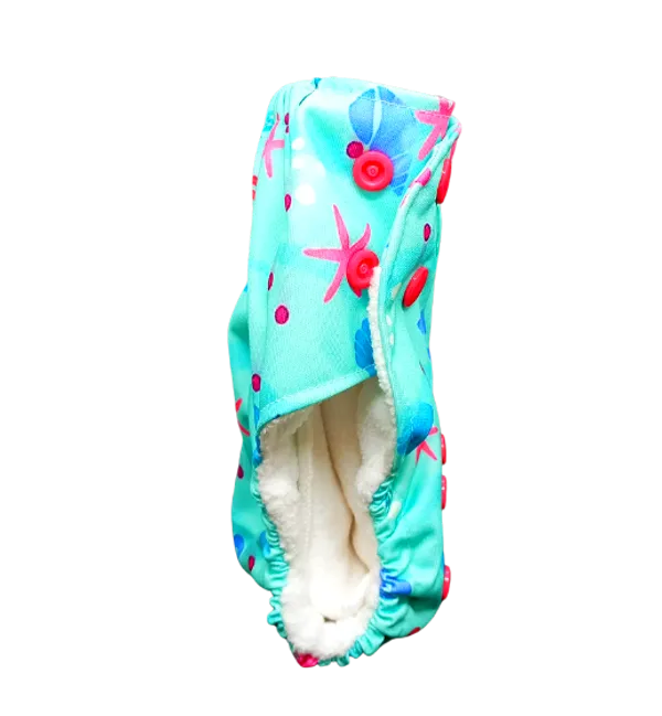 Turquoise_Printed_Cloth_Diaper_With_Prefold_Insert