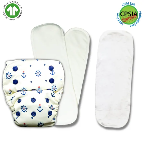 Printed_Reusable_Cloth_Diaper_With_Snap_Buttons_With_Three_Organic_Cotton__Inserts_-_For_Daytime_And_Nighttime_For_10+_Hours_Of_Absorbency