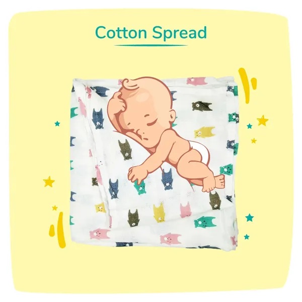 Printed_Cotton_Baby_Spread_And_Stroller_Shade_110X110_Polka_Dots_Swaddle