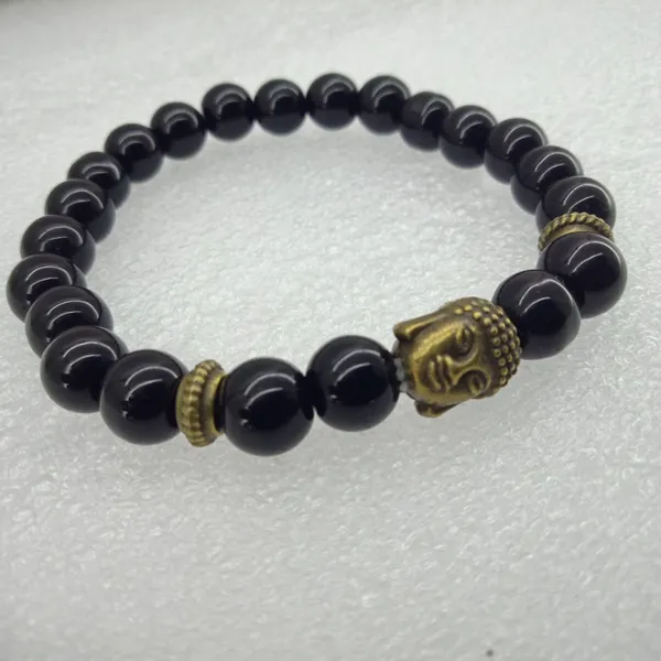 Black_Onyx_Buddha_Head_Bracelet_For_Men_And_Women_Natural_Stone_Antique_Gold_Buddha_Charm_Stretchable_Wrist_Mala_Spiritual_Protection_Healing_Yoga_Meditation_Bracelet_Devotional_Gift